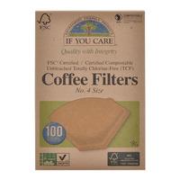If You Care kaffe filtre no. 4 ubleget Ø - 100 stk.