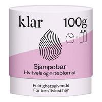 KLAR Shampoobar m. Hvid Hvede og Ærteblomst - 100 g.