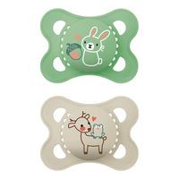 MAM Original Silikone Sut Grøn/Natur 0-6 mdr. - 2 stk.