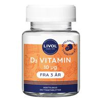 Livol D3 Vitamin 10 µg - 210 tyggetabl.