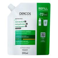 Vichy Dercos Anti-Dandruff Shampoo Refill for Dry Hair - 390 ml.