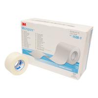 Micropore kirurgisk tape 2,5cm x 9,1 m hvid - 12 ruller