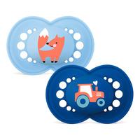 MAM Original Silikone Sut Blå/Grøn 6-16 mdr. - 2 stk.