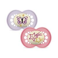 MAM Original Night Sut Pink/Lilla 16-36 mdr. - 2 stk.